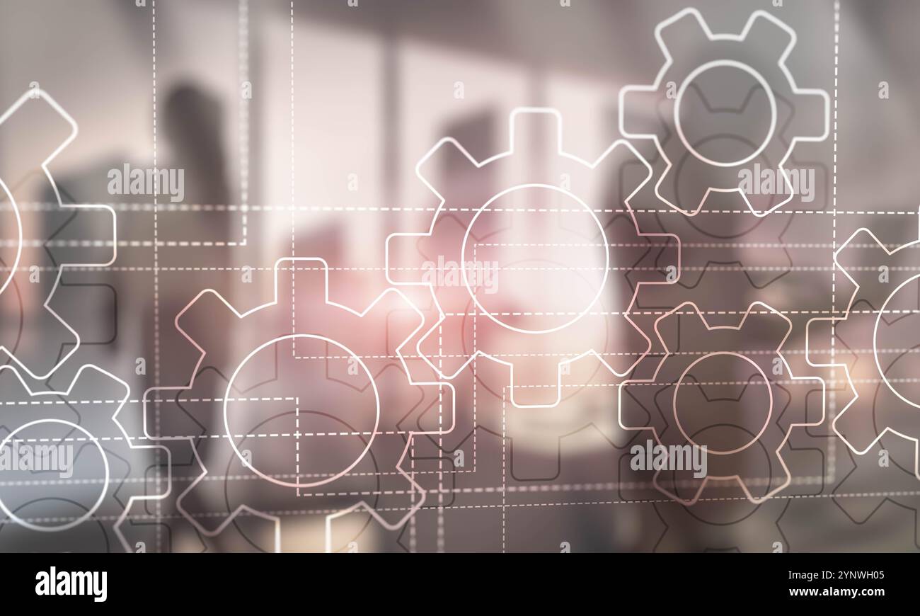 Technology Gears and industry 4.0 smart factory concept Stock Photo - Alamy