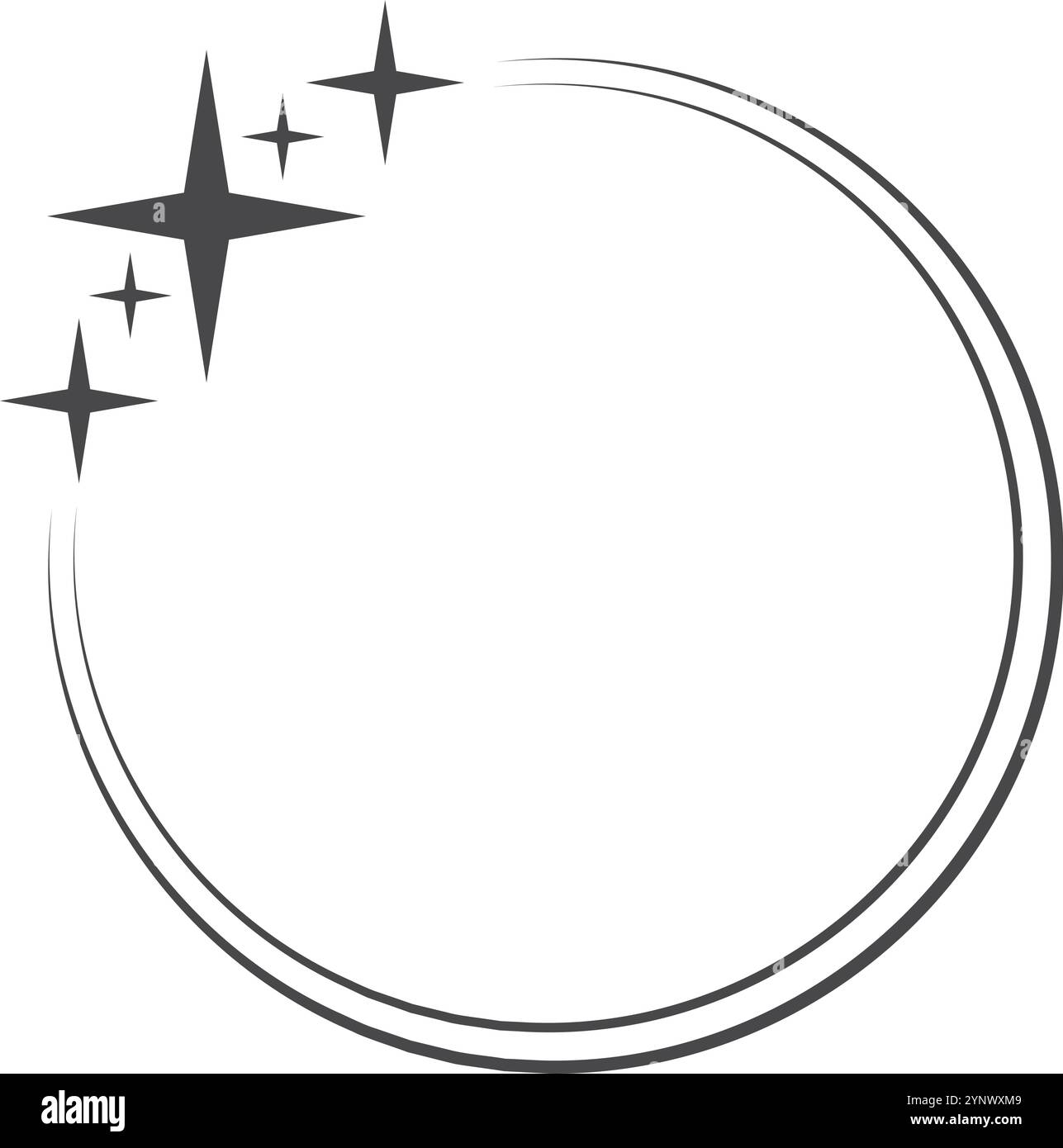 Moon stars icon in Black and White Stock Photos & Images - Alamy