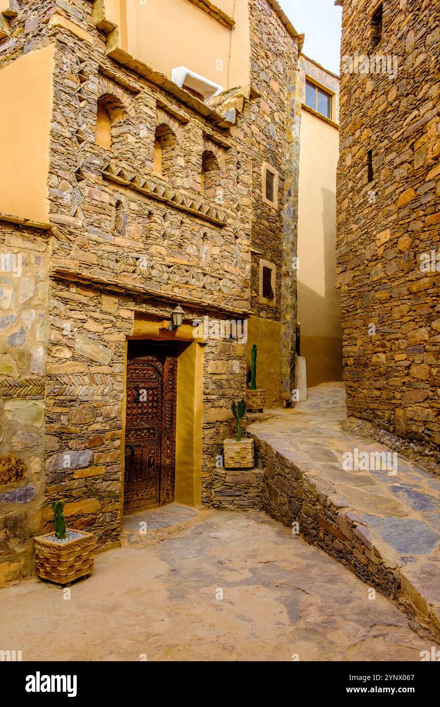 Tizourgane Kasbah - a 13th century hill top kasbah in the anti atlas mountains of Morocco, currently a guesthouse Stock Photo