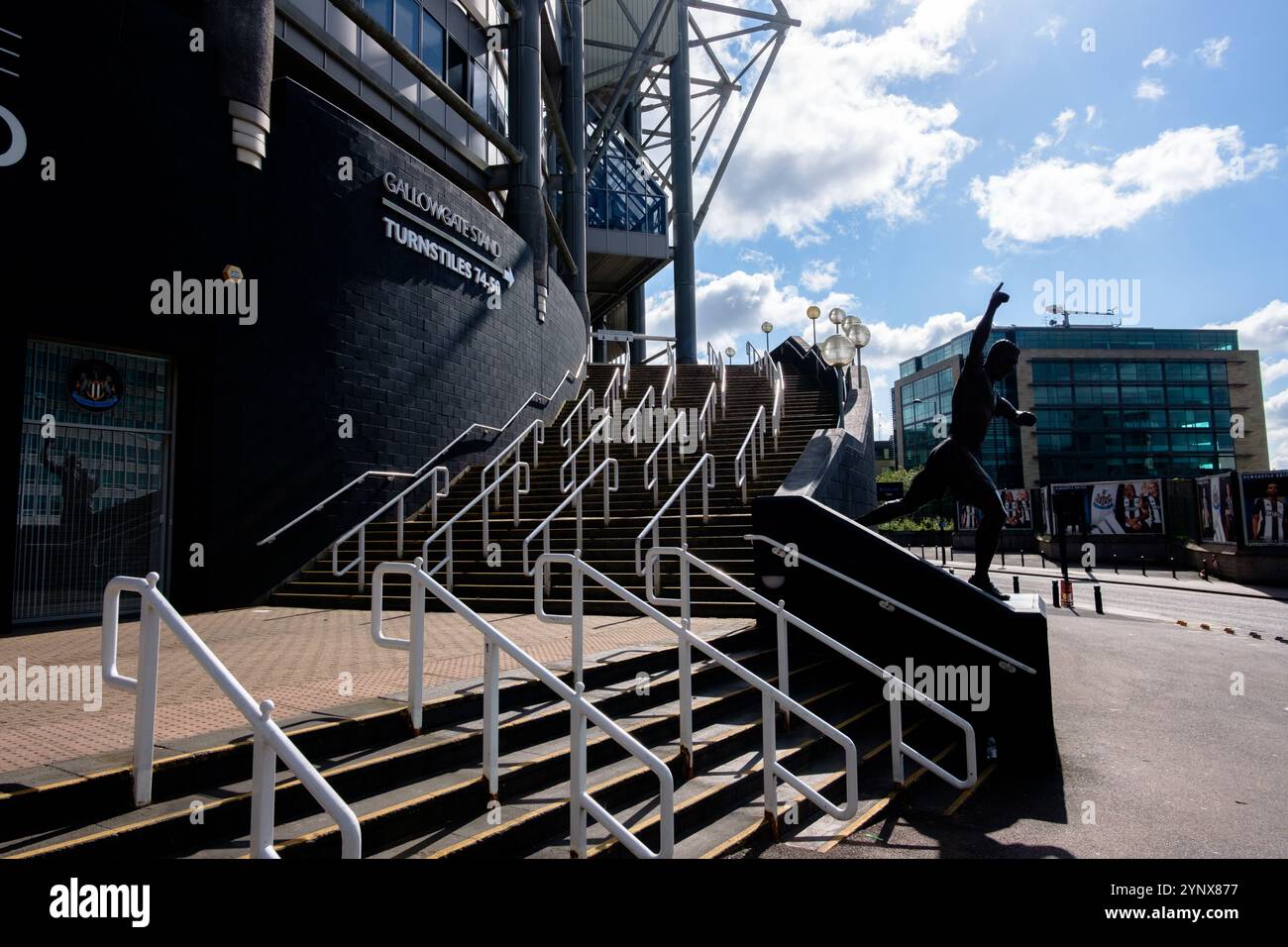 Newcastle UK: 8th June 2024: Steps leading to the turnstiles at St ...