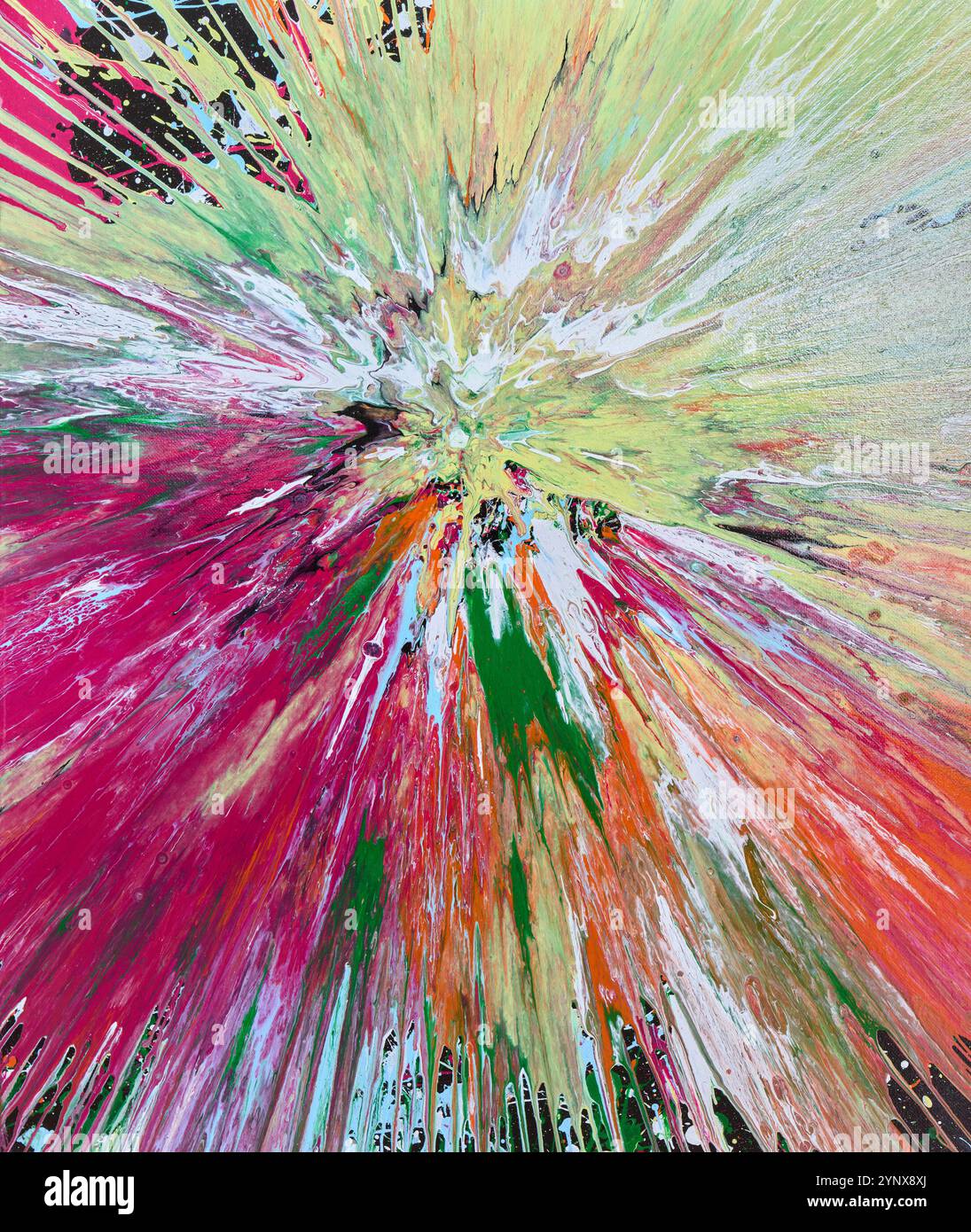 An incredibly dynamic and abstract explosion of vibrant and colorful ...
