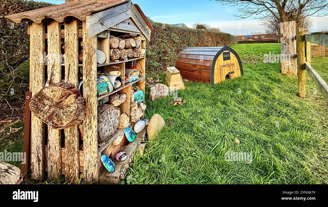 Mini beast hotel in autumn - Smartphone Captured Stock Image