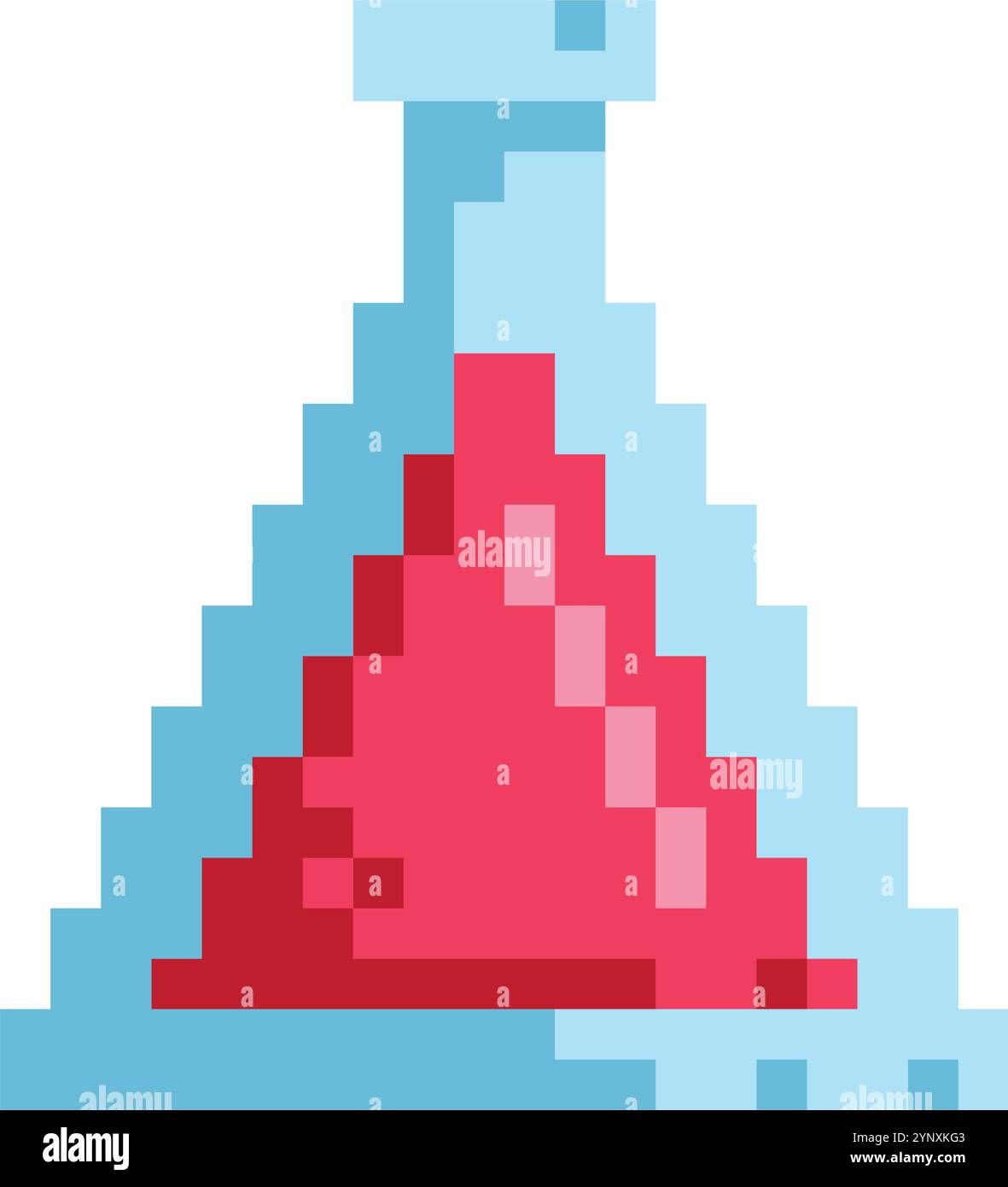 video game items pixelated bottle Stock Vector