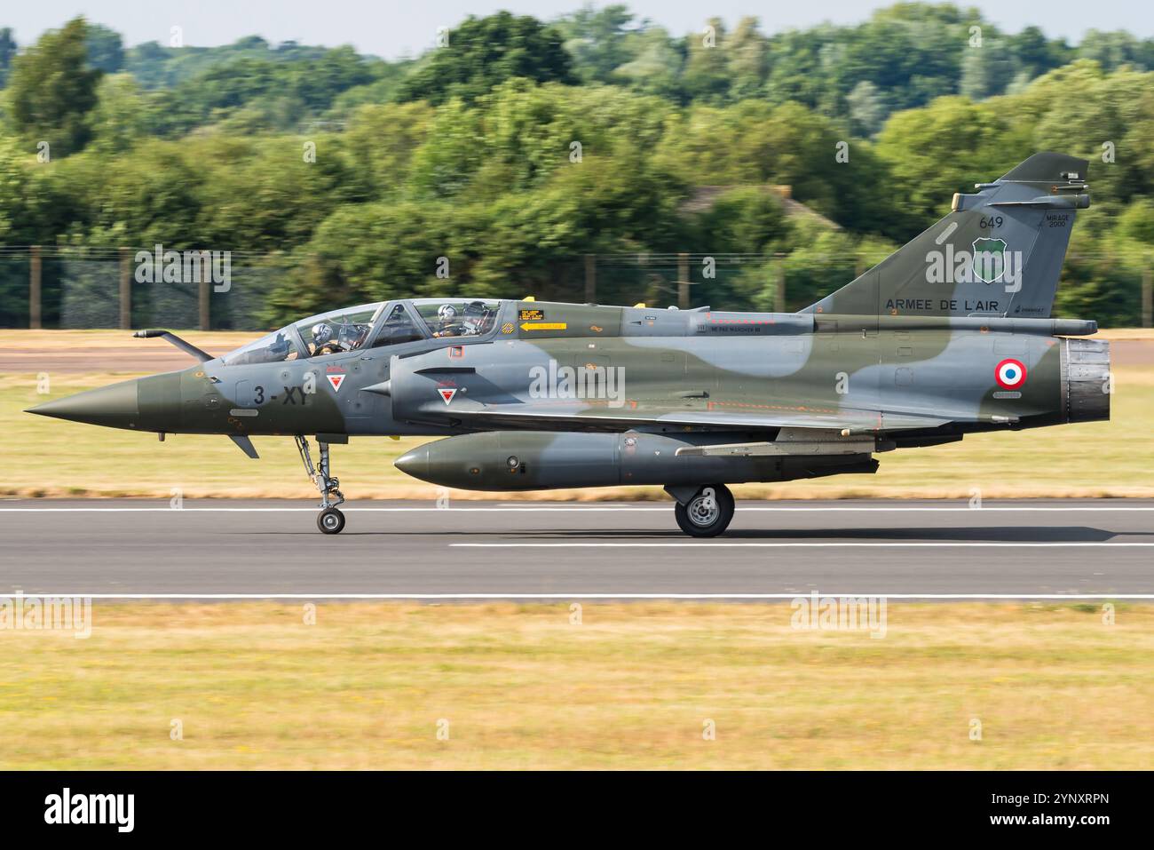 A Dassault Mirage 2000 single-engine, delta wing, fourth-generation jet fighter of the French Air Force. Stock Photo