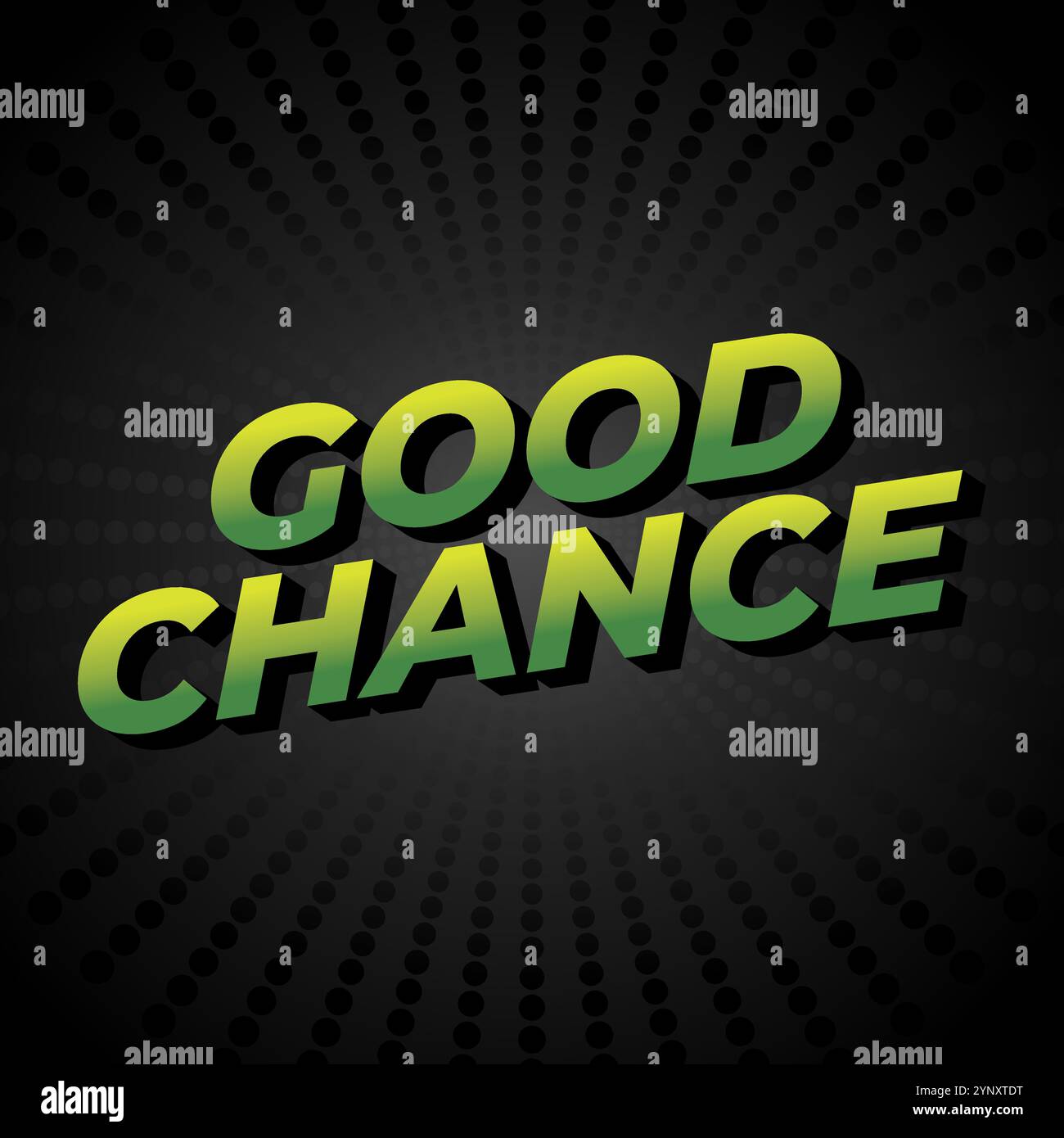 Good chance text effect design for social media ads Stock Vector Image ...