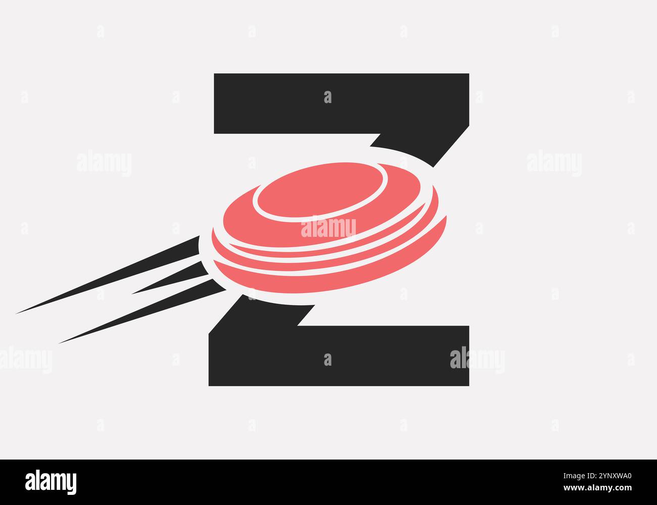 Initial Letter Z Hockey Puck Logo Vector Template Stock Vector