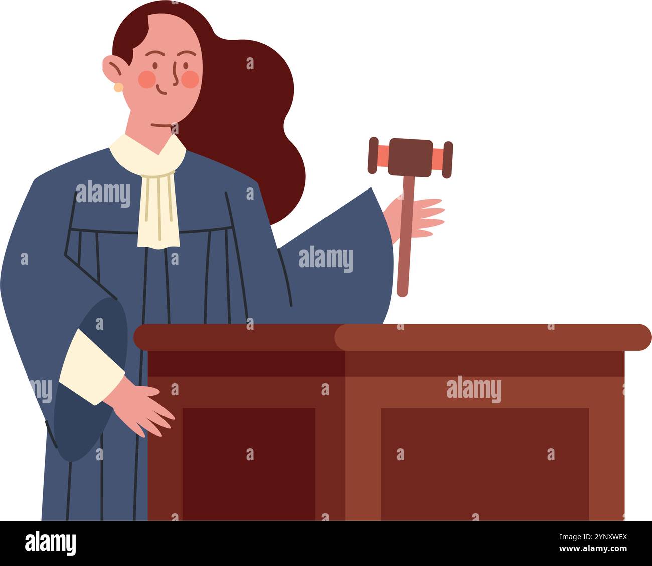 Animation Judge In Riped Robe Judge in robe Stock Vector Images - Alamy