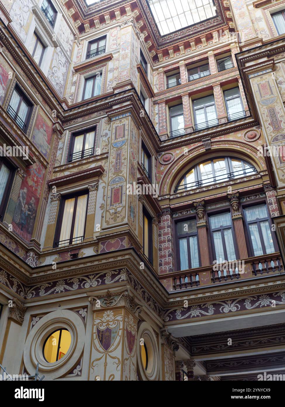Elaborate frescoes in the atrium of the Sciarra Gallery (Galleria ...