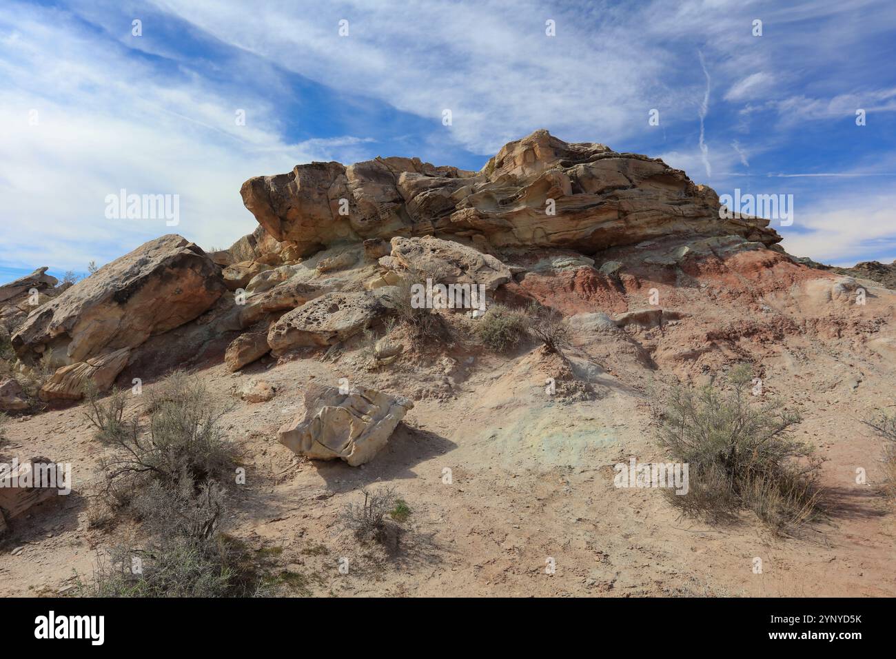 Arches National Park in Utah has one of the largest collections of natural arches in the world. Stock Photo