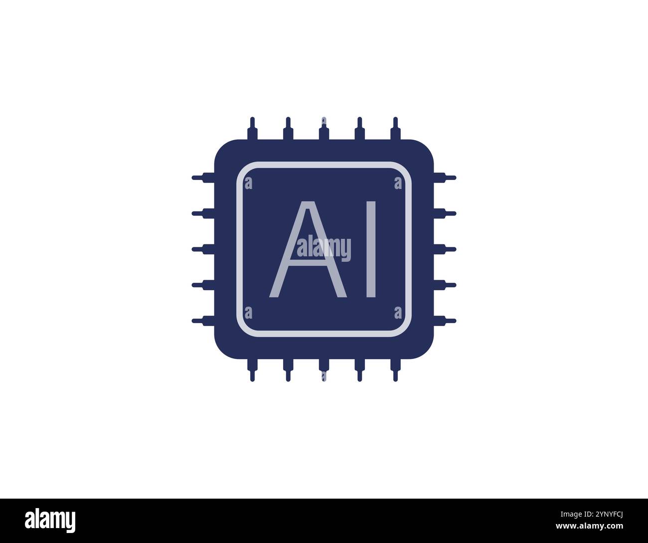 Ai, artificial intelligence icon. Upload image icon 2 Stock Vector