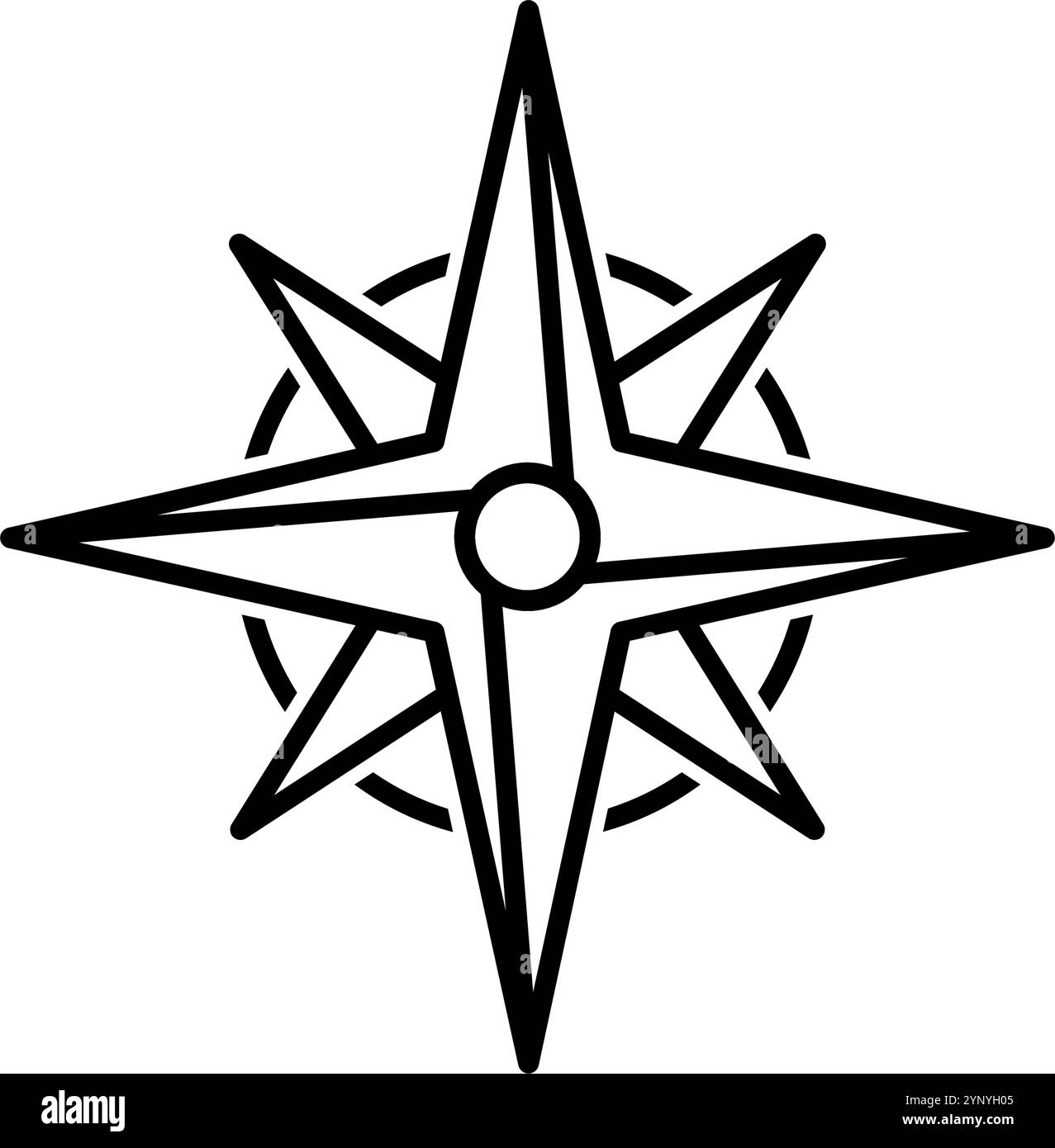 Compass star Black and White Stock Photos & Images - Alamy