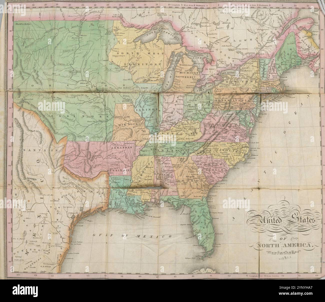 Map of the United States of America - Map Of The United States Of America 1830 2YNYHA7
