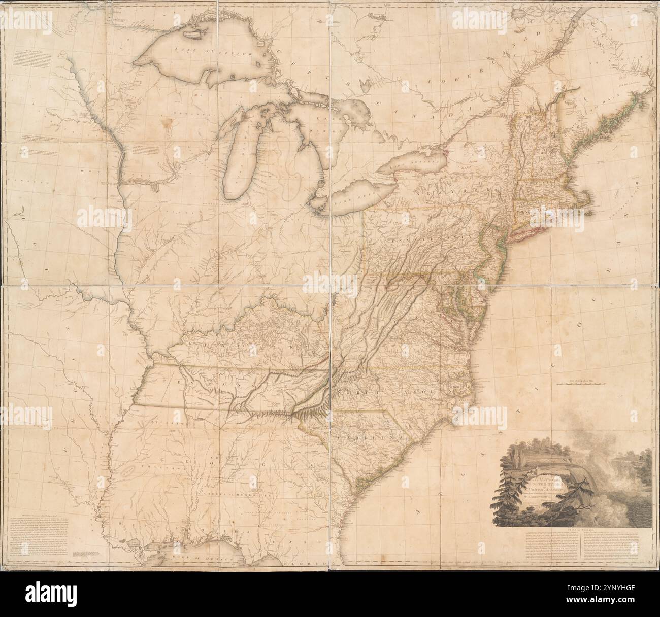 A map of the United States of North - A Map Of The United States Of North America Drawn From A Number Of Critical Researches 1796 01 01 By Arrowsmith Aaron 1750 1823 2YNYHGF