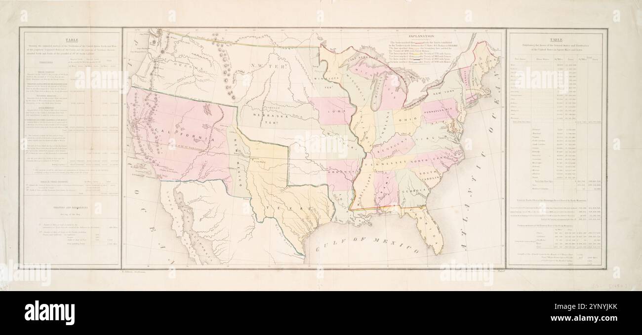 United states boundaries maps hi-res stock photography and images - Alamy