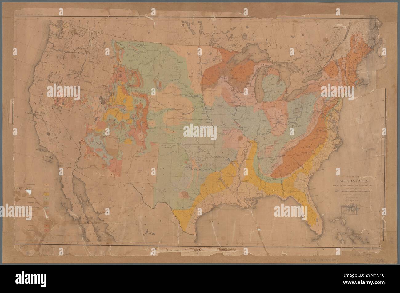 Map of the United States exhibiting the present status of knowledge ...
