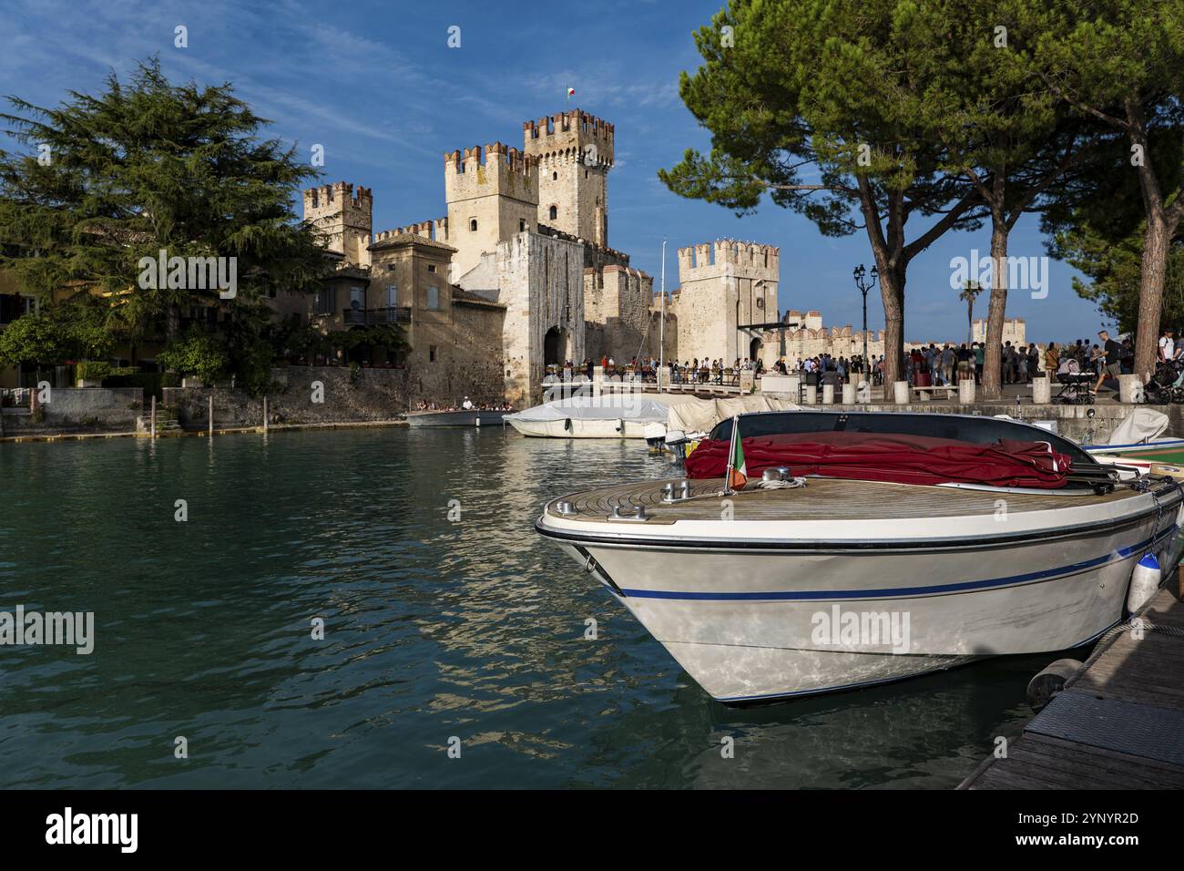 View of the old town of Sirmione on Lake Garda Stock Photo