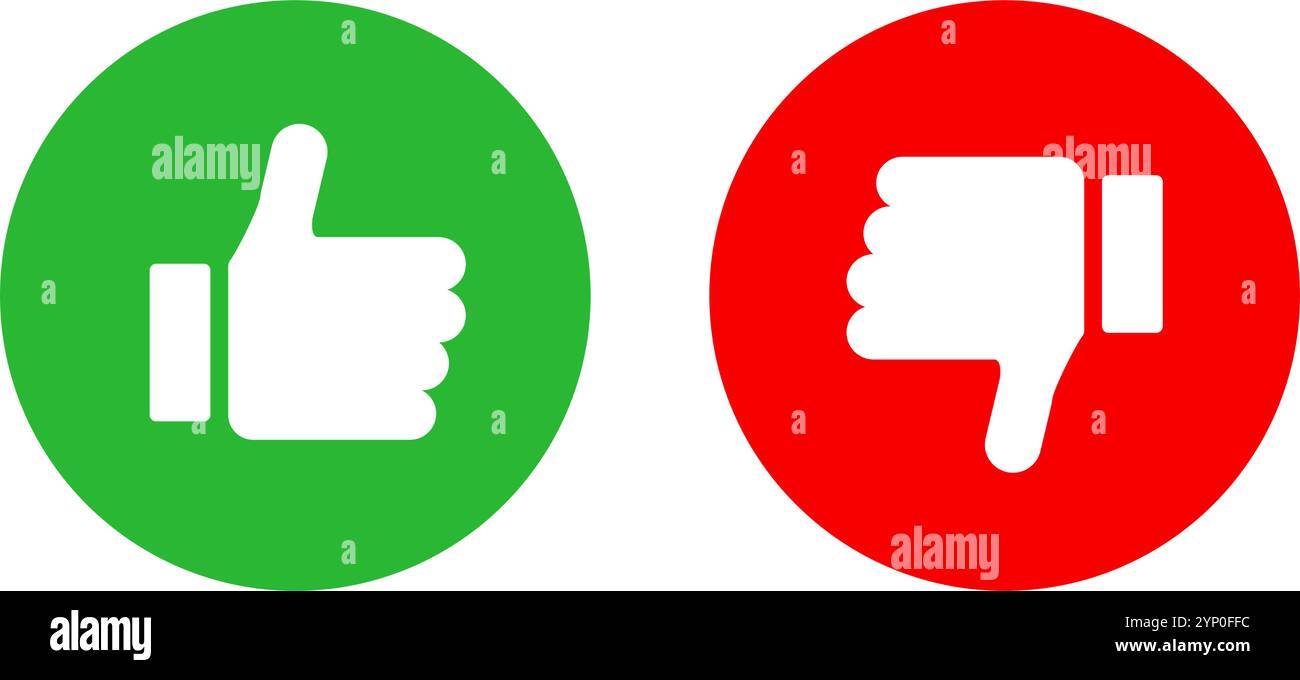 Thumb up and thumb down flat vector icon Stock Vector Image & Art - Alamy