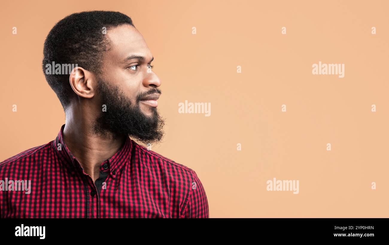 Side portrait masculine afro hi-res stock photography and images - Alamy