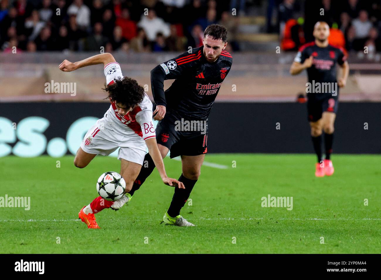 Maghnes Akliouche 11 AS Monaco And Orkun Kokcu 10 SL Benfica maghnes-akliouche-11-as-monaco-and-orkun-kokcu-10-sl-benfica