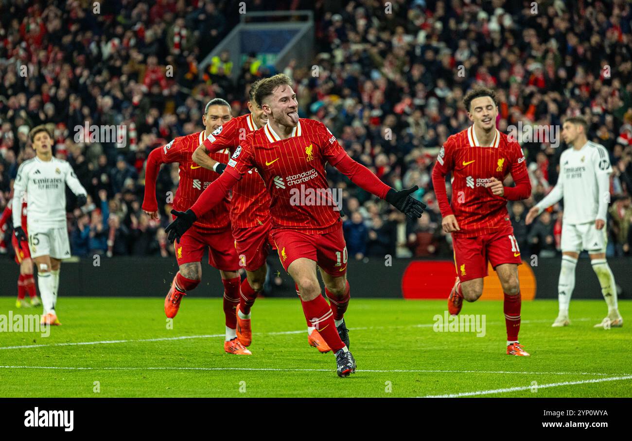 Alexis mac allister celebrates hi-res stock photography and images - Alamy