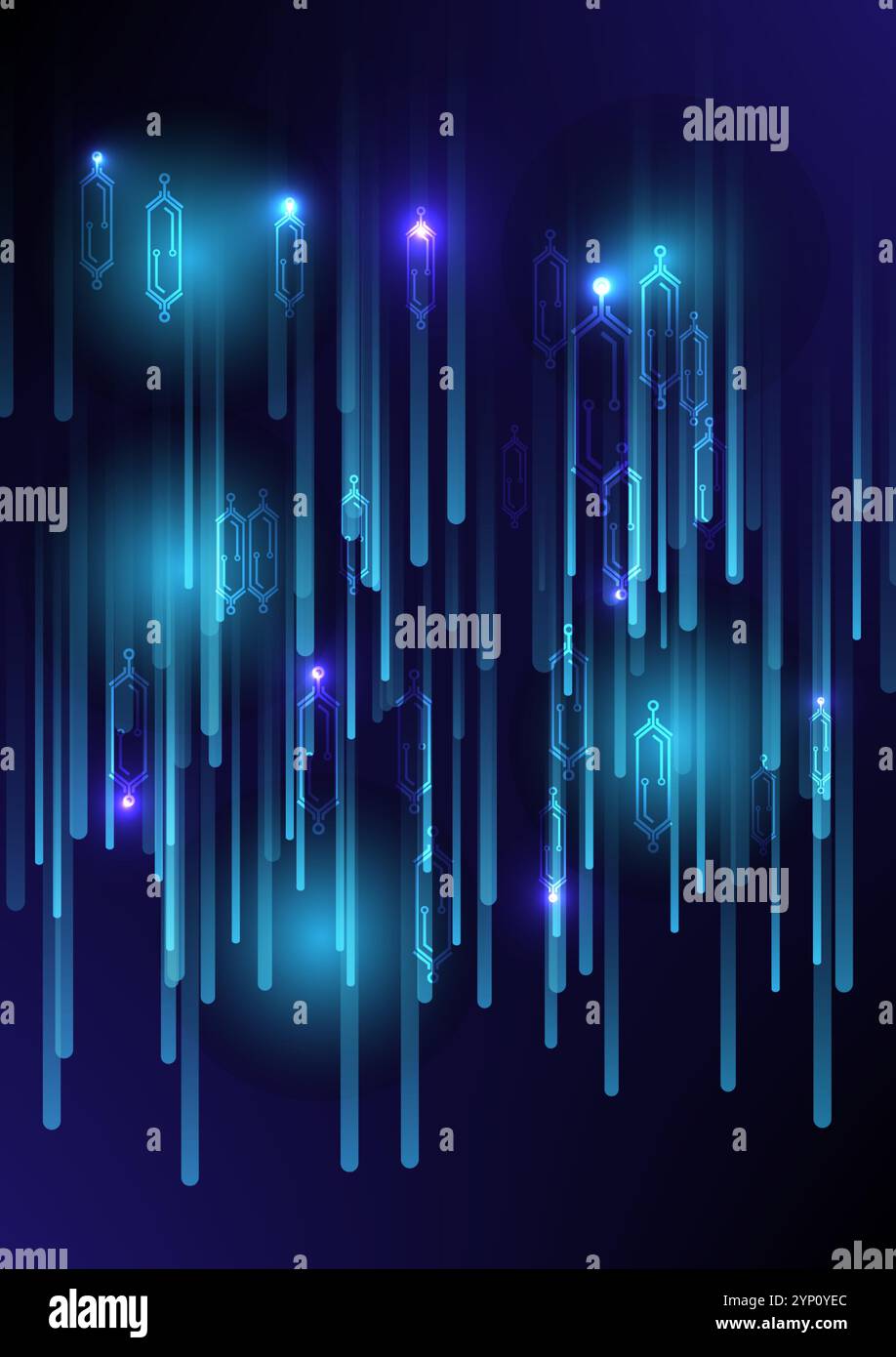 Abstract background with blue lines gradient, stock vector Stock Vector
