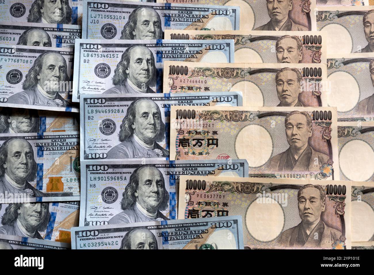 Yen us dollars hi-res stock photography and images - Alamy