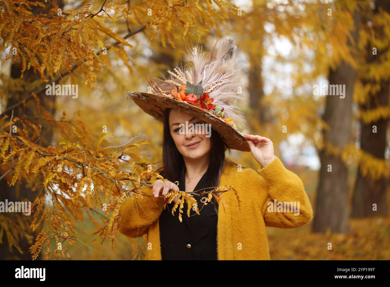 Girl in hat walks hi-res stock photography and images - Alamy