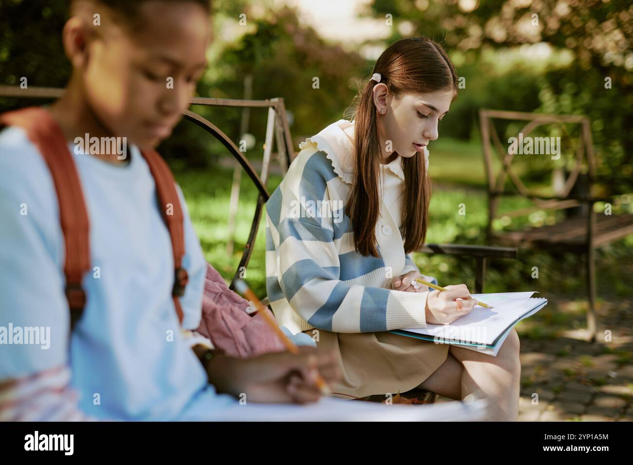 African american students park hi-res stock photography and images - Alamy