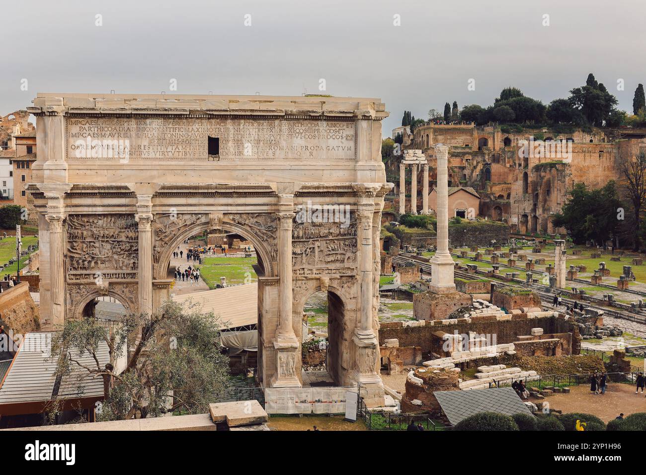 Rome, Italy - December 6, 2023: Close-up of Roman Forum. Architecture ...
