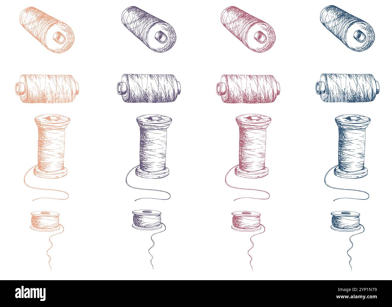 Embroidery floss skeins Stock Vector Images - Alamy