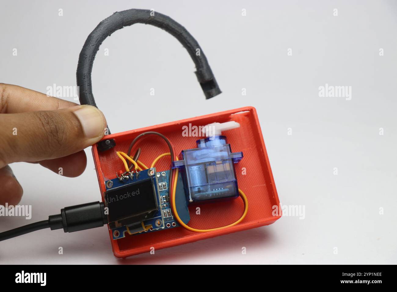 Lock made using 3d printed technology controlled by microcontroller and ...