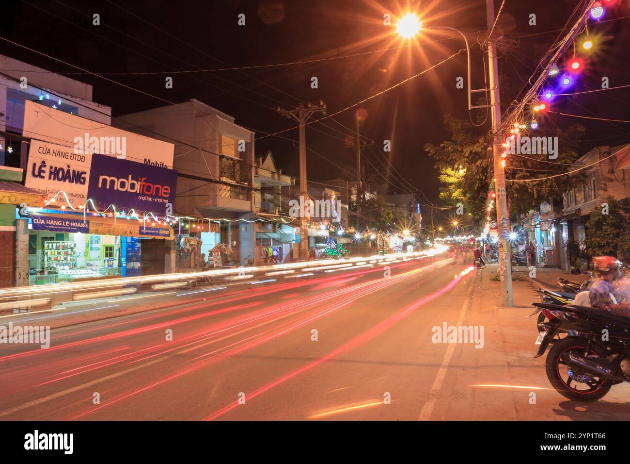 Ho Chi Minh City night view - the beauty of non-sleep city in Vietnam Stock Photo