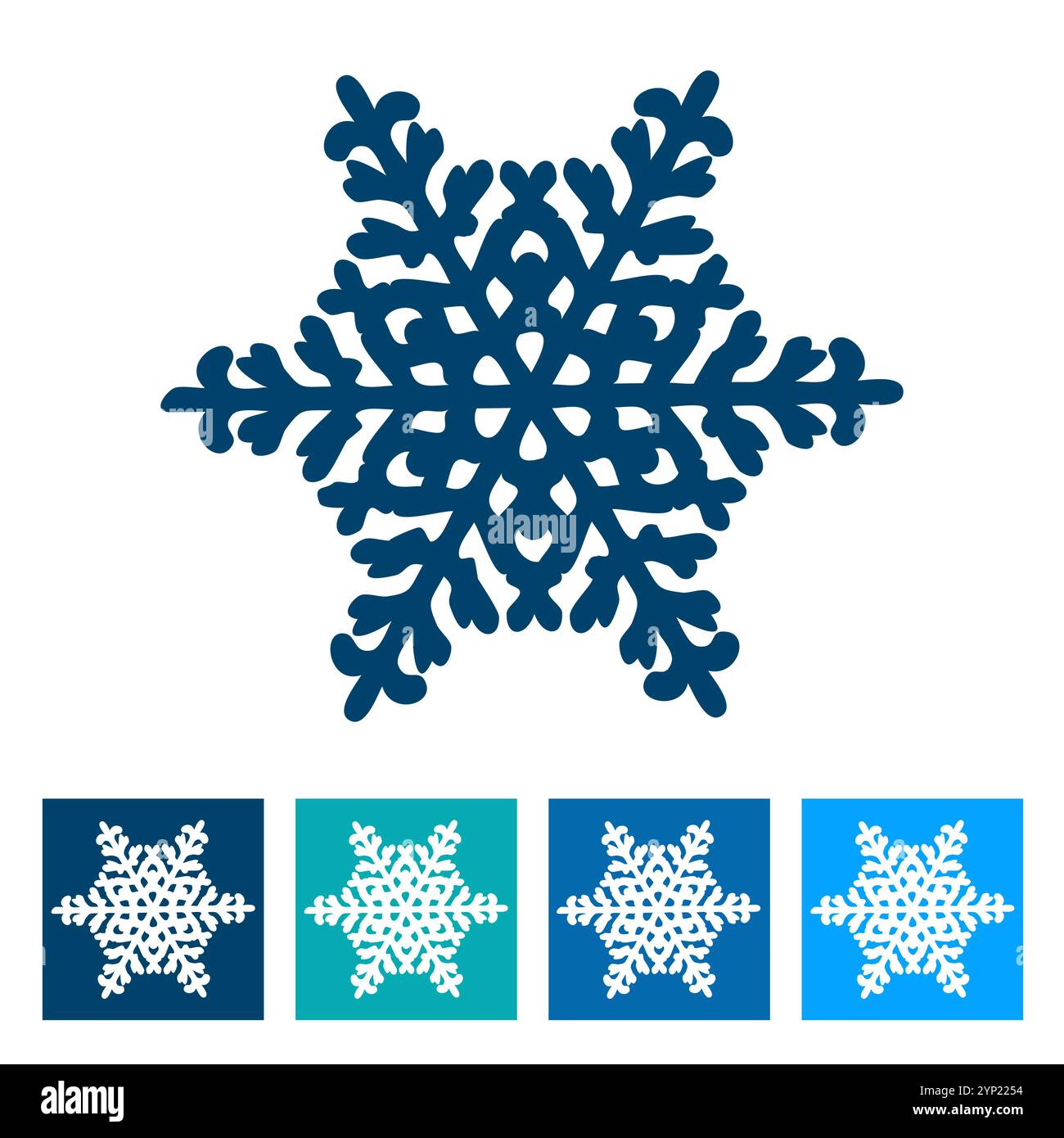 Snowflake. New Year icon. Vector illustration Stock Vector