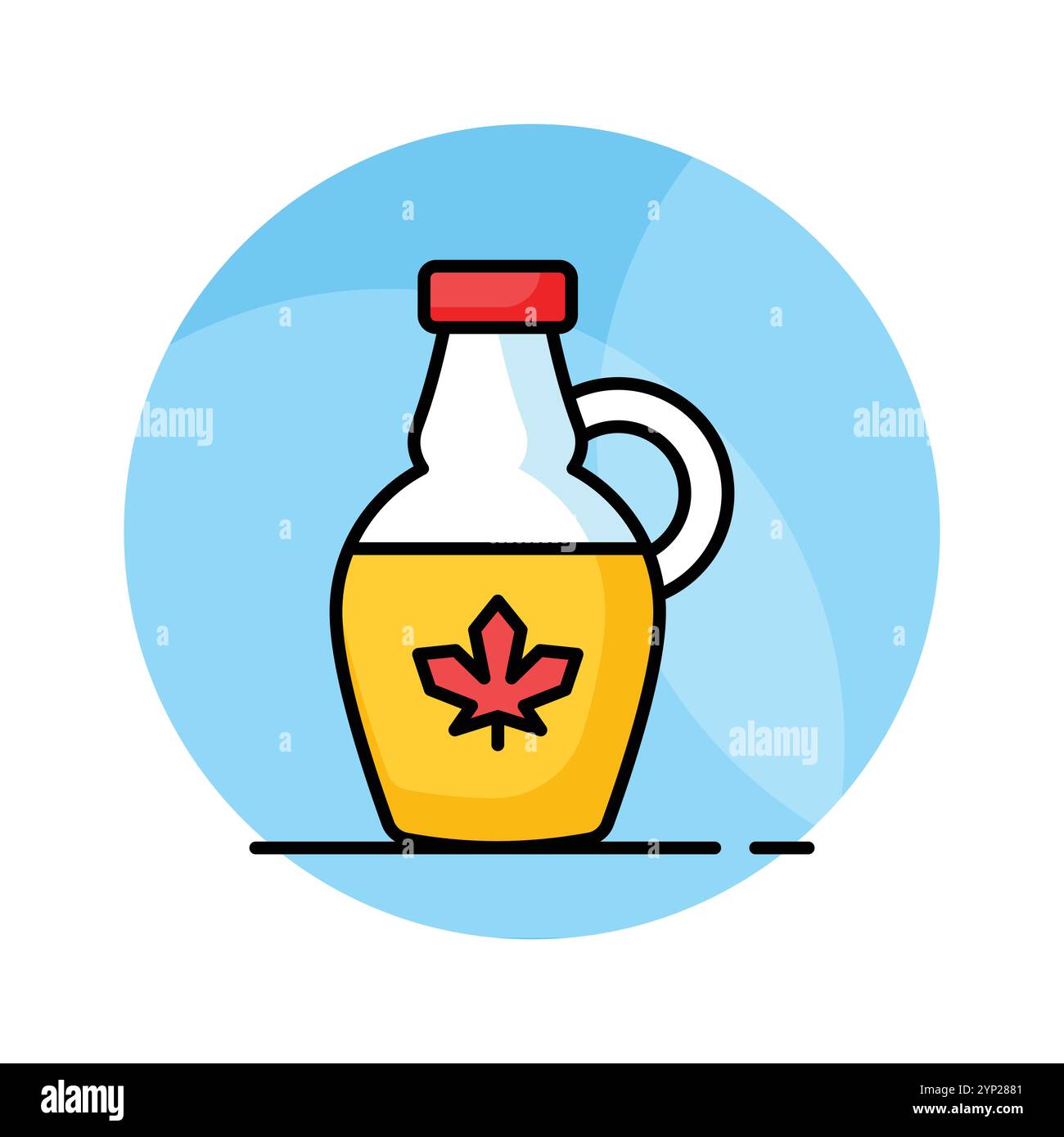 Customizable vector of maple syrup in modern style, ready to use icon ...