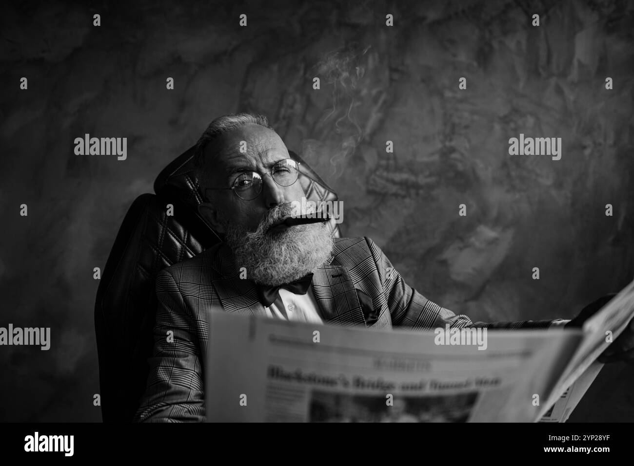 Handsome man in spectacles Black and White Stock Photos & Images - Alamy