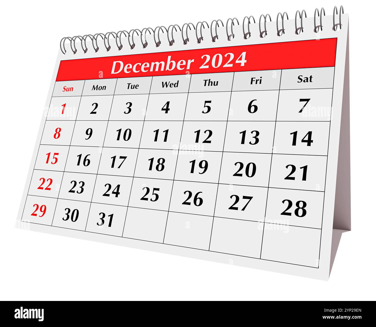 December calendar 2024 on Cut Out Stock Images Pictures Alamy