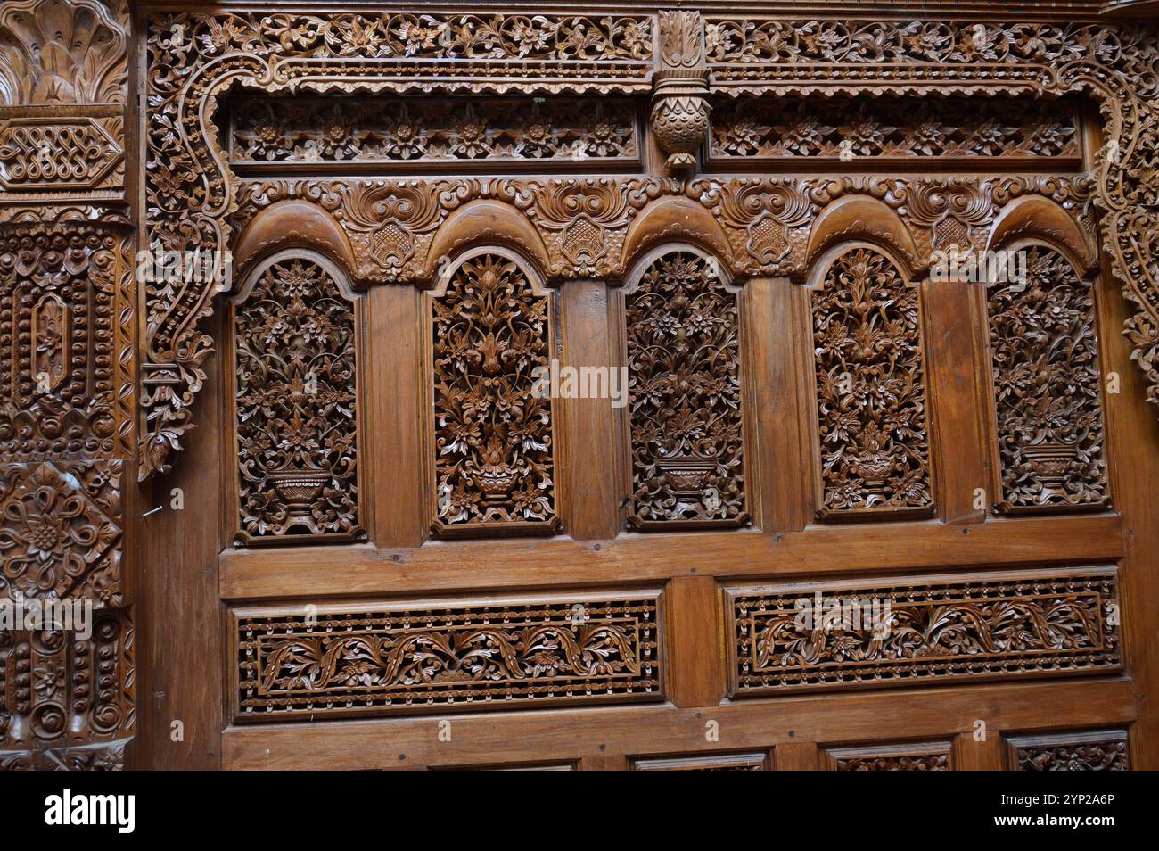 Wooden frame with ornaments and decorative carving hi-res stock ...