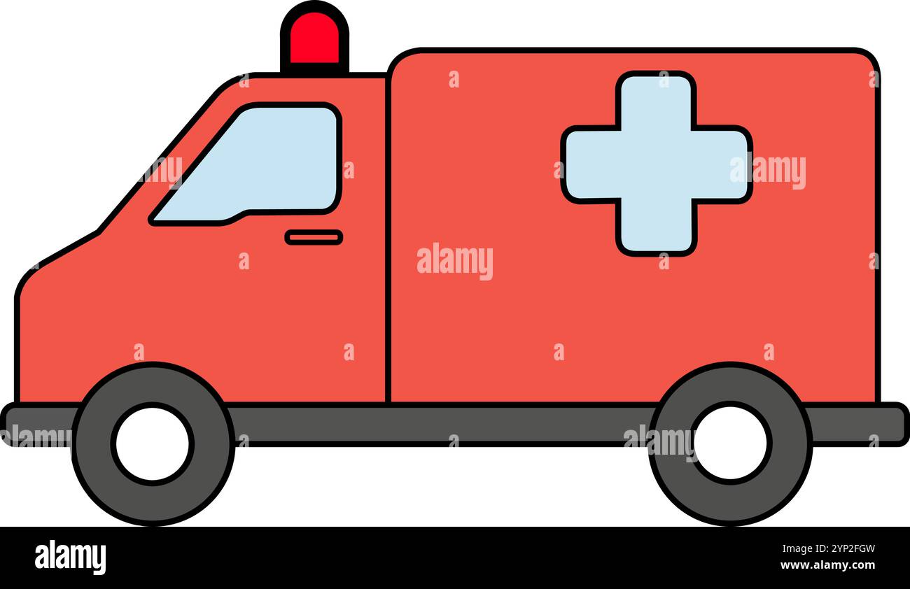 Illustration of Ambulance car - vector Stock Vector Image & Art - Alamy