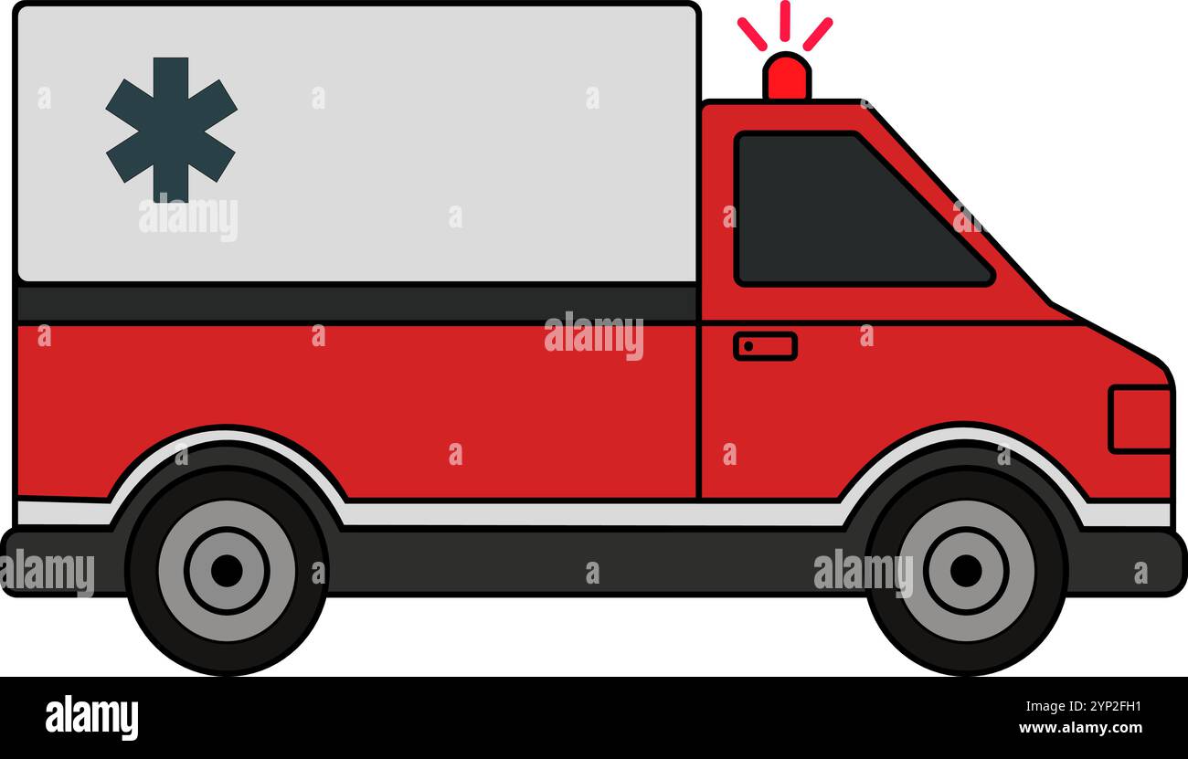 Illustration of Ambulance car - vector Stock Vector Image & Art - Alamy