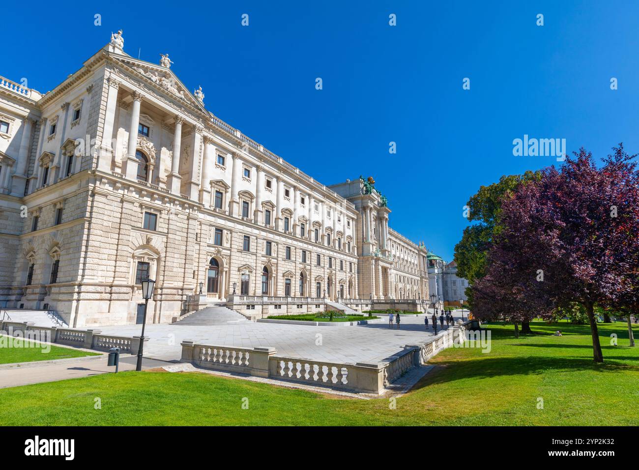 Rear entrance to the Hofburg Palace, UNESCO World Heritage Site, and Neue Burg museum, Burggarten, Vienna, Austria, Europe Stock Photo