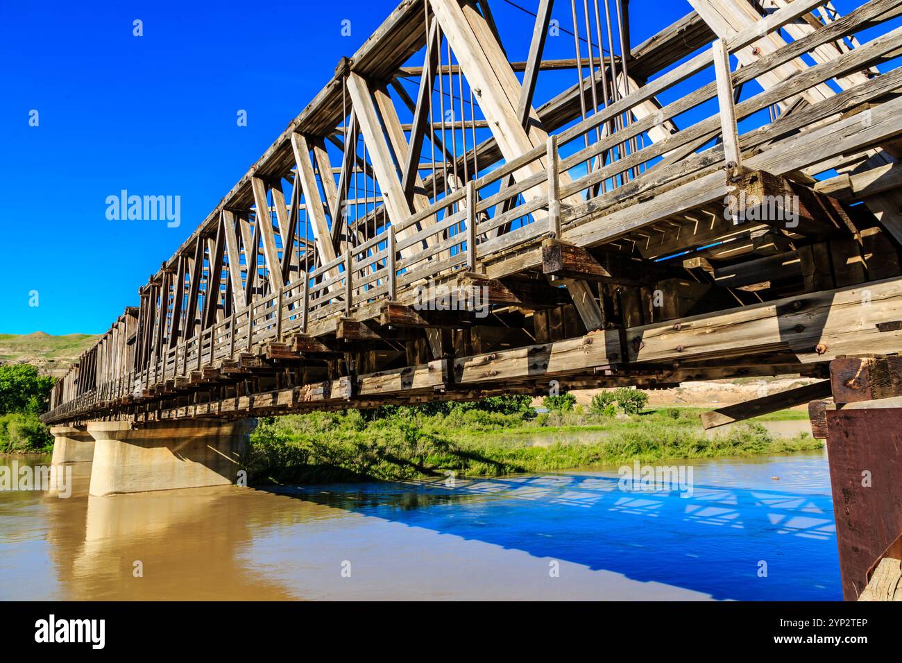 Old wooden railroad bridge over hi-res stock photography and images - Alamy