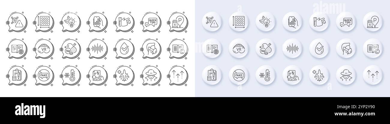 Swipe up, Medical flight and Quick tips line icons. For web app ...