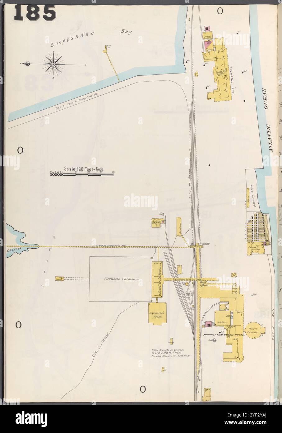 Local. 185 Map Brooklyn Vol. B Plate No. 185 [Map bounded bySheepshead Bay, Atlantic ...