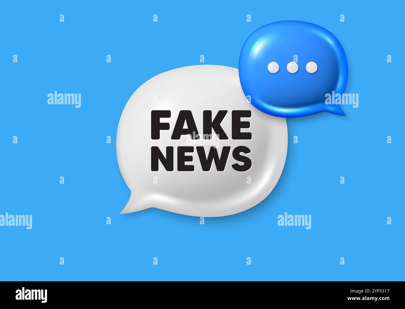 Fake news tag. Media newspaper sign. Text box speech bubble 3d icons ...