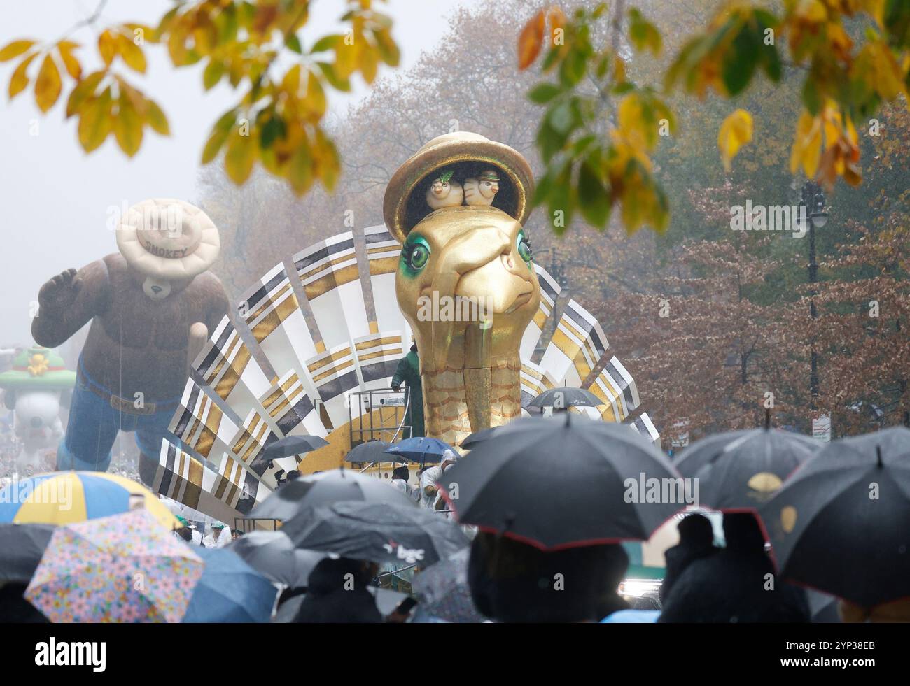 New York, United States. 28th Nov, 2024. The Jennie-O float rides down ...