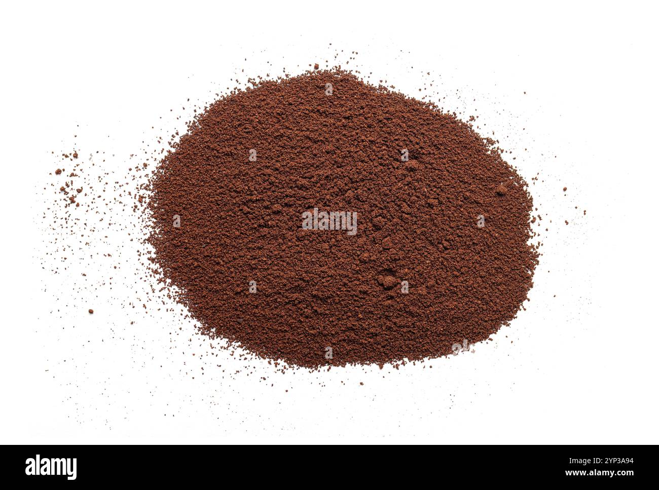 Ground coffee on white background Stock Photo - Alamy