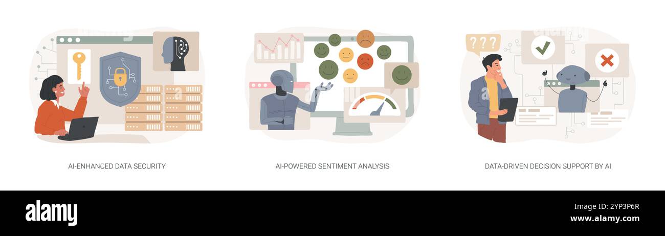 AI in Big Data abstract concept vector illustrations Stock Vector Image ...