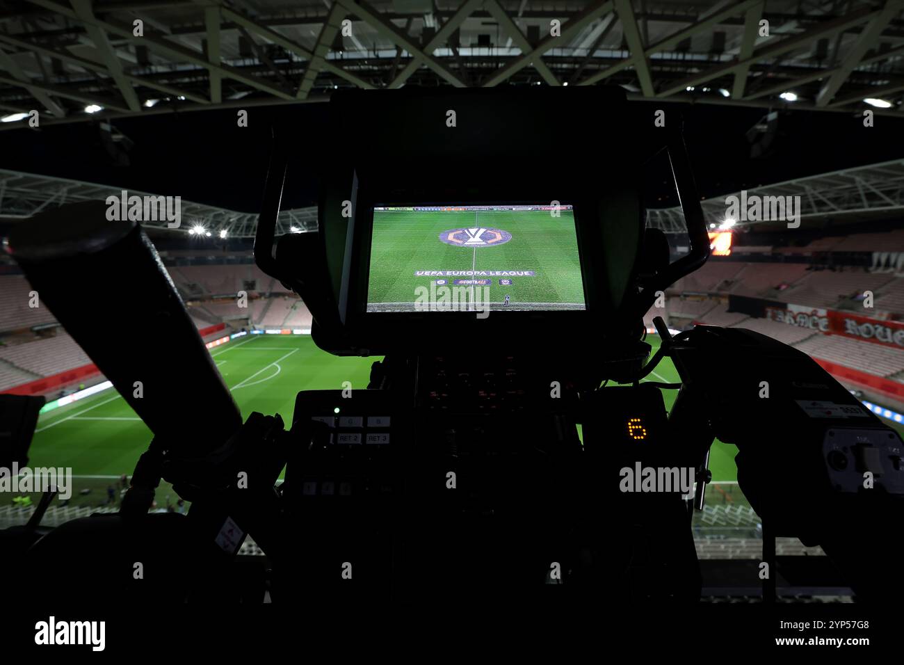 Nice, France. 28th Nov, 2024. A general view of the stadium interior prior to the UEFA Europa League match at Allianz Riviera Stadium, Nice. Picture credit should read: Jonathan Moscrop/Sportimage Credit: Sportimage Ltd/Alamy Live News Stock Photo