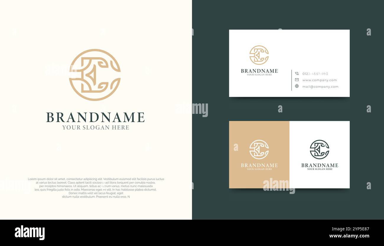 A vintage-inspired monogram logo featuring the letter