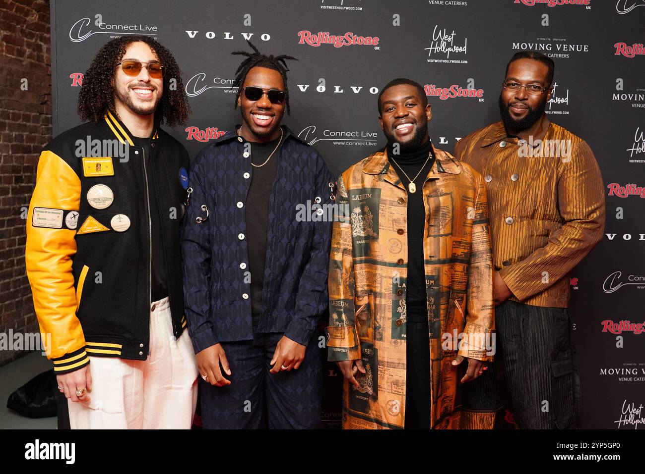 Ezra Collective attending the Rolling Stone UK Awards at the Roundhouse, north west London. Picture date: Thursday November 28, 2024. Stock Photo